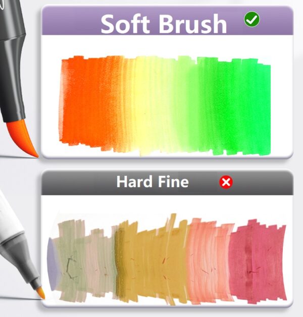 EF103 Alcohol Art Markers 36-Color Anime Pouch Set Brush & Chisel - Image 7