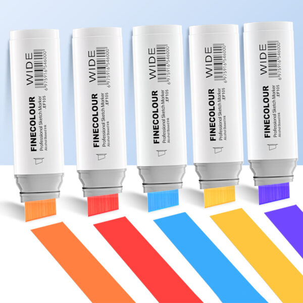 EF105 20mm Ultra-Wide Alcohol Art Markers 12-Piece Gray Tone Set - Image 7