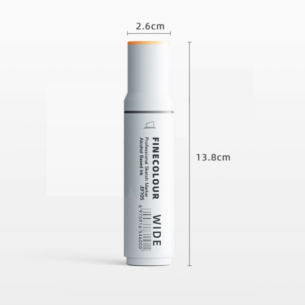EF105 20mm Ultra-Wide Alcohol Art Markers 12-Piece Gray Tone Set - Image 2