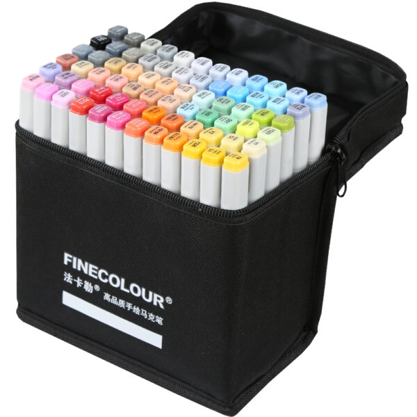 EF100 Fine & Chisel Alcohol Art Markers 72-Piece Anime Set - Image 2