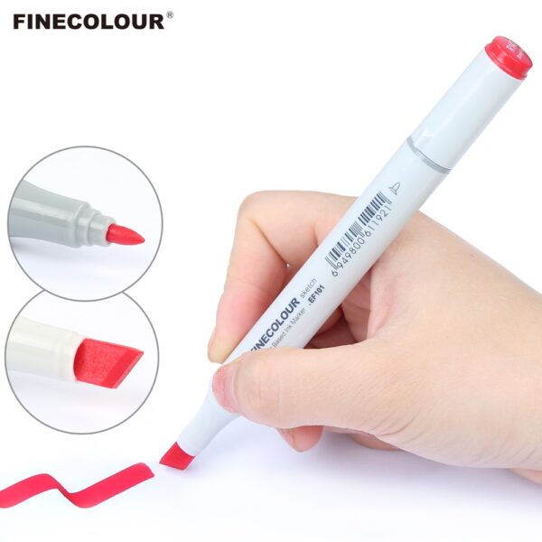 EF101 Skin Tone 24-Pack Dual-Tip Alcohol Art Markers Fine & Chisel - Image 6