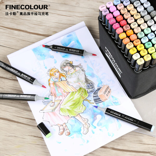 EF102 Brush Alcohol Art Markers 72-Piece Anime Pouch Set - Image 2